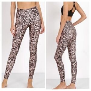 Onzie High Rise Leopard Print Full Length Leggings